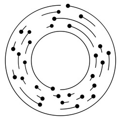 circular concentric lines segmented circles vector image