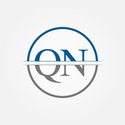 Initial monogram letter qn logo design template Vector Image