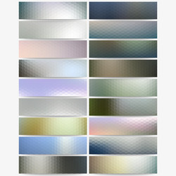 abstract hexagonal headers set blurred design vector image