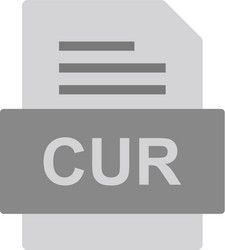 cur file document icon vector