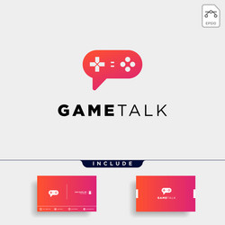 game talk logo design template icon element vector image