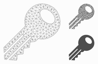Key mesh wire frame model and triangle vector