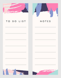 notes and to do list templates vector image
