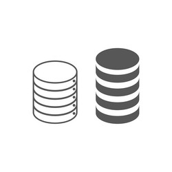 database icon set eps 10 vector image