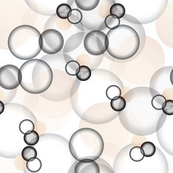 seamless pattern with abstract circles and bubbles vector image