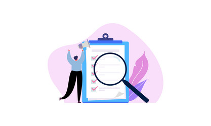 task done business concept with tiny person vector image