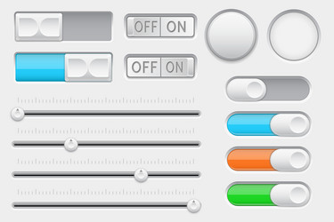 interface buttons web toggle switch vector image