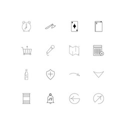 lifestyle linear thin icons set outlined simple vector image