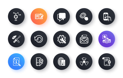 minimal set of recovery data hammer tool vector image