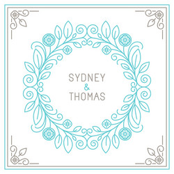 trendy linear frame with copy space for text vector image