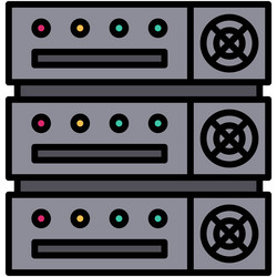 mining rack icon blockchain related vector image