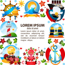 Template with a square frame and space for text vector