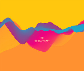 3d wavy background dynamic effect abstract vector