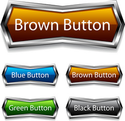 Chrome Web Buttons vector image