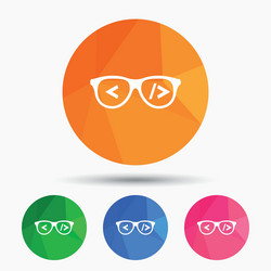 coder sign icon programmer symbol vector image