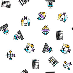 quantum technology data science seamless pattern vector image