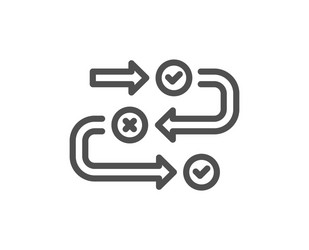 survey progress line icon algorithm sign vector image