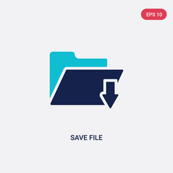 two color save file icon from computer concept vector image