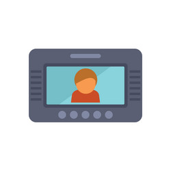 modern intercom system showing person ringing vector image