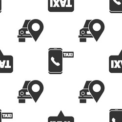 set map pointer with taxi call telephone vector image