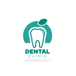 Tooth logo for dental clinic vector