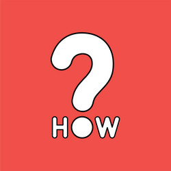 concept how text with question mark vector image
