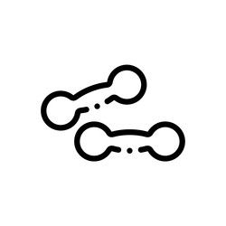 dumbbell icon thin linear style design isolated vector image