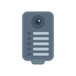 modern intercom system with camera displaying user vector image