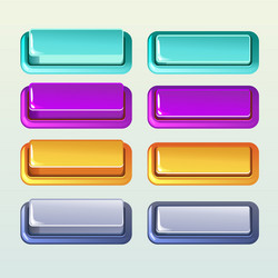 Push buttons for a game or web design element vector