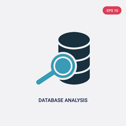 two color database analysis icon from multimedia vector image