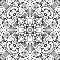 Abstract ethnic sketchy background vector