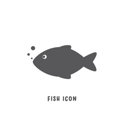 Fishbone icon simple flat style Royalty Free Vector Image