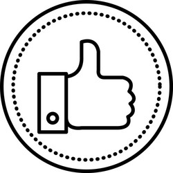 Hand like social media icon vector