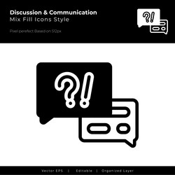 Question chat icon vector