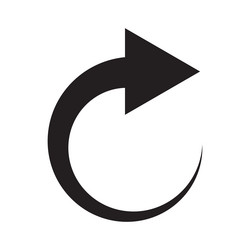 black refresh icon circular arrow shape rotation vector image