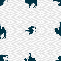 Camel sign seamless pattern with geometric texture vector