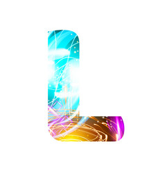 Glowing light effect neon font color design text vector