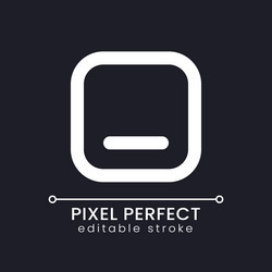 minimize button pixel perfect white linear ui vector image
