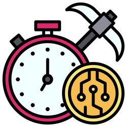proof of elapsed time icon blockchain related vector image