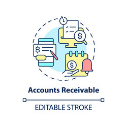 Accounts receivable concept icon vector