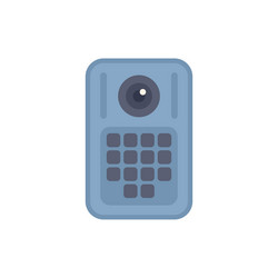 modern intercom system featuring keypad and camera vector image