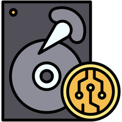 proof of capacity icon blockchain related vector image