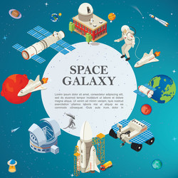 Alien in space scene Royalty Free Vector Image