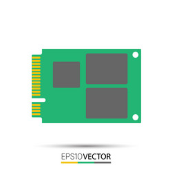 M2 solid state drive Royalty Free Vector Image