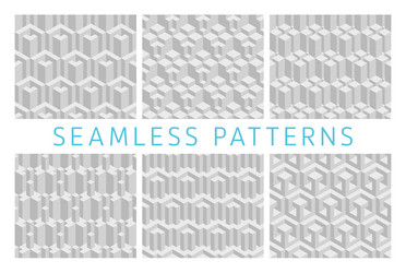 Abstract 3D Geometric Patterns vector image