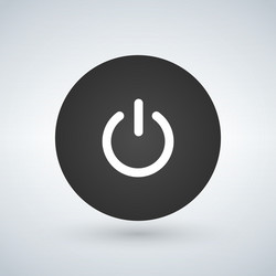 abstract power button for websites ui vector image
