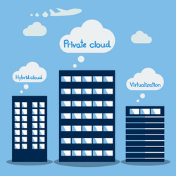 Big data cloud computing concept vector