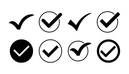 check icon mark list button vector