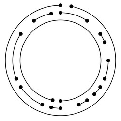 circular concentric lines segmented circles vector image