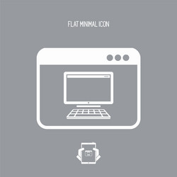 computer remote control app - flat minimal icon vector image